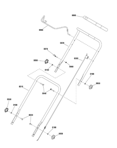 Handles Group (881747) Diagram and Parts List for 881731-00-CE19550FC 2012 Briggs and Stratton Lawn Mower